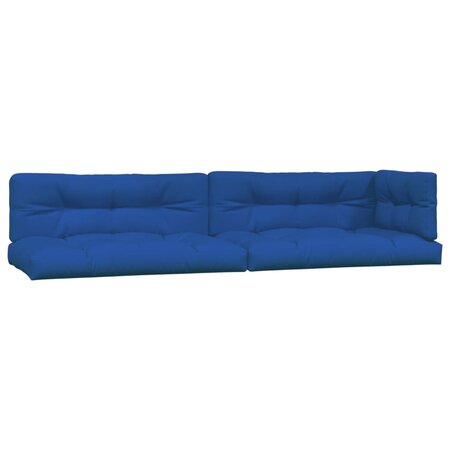 vidaXL Coussins de palette 5 Pièces bleu royal tissu