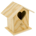 Nichoir en bois découpe coeur 8 x 8 x 5 5 cm