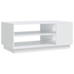 vidaXL Table basse Blanc 102x55x43 cm Aggloméré