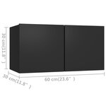 vidaXL Ensemble de meuble TV 6 Pièces Noir Aggloméré