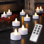 HI Bougies chauffe-plat avec télécommande 10 Pièces