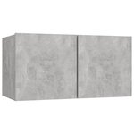 vidaXL Ensemble de meubles TV 6 Pièces Gris béton Aggloméré