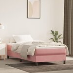 vidaXL Sommier à ressorts de lit Rose 90x200 cm Velours