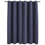 vidaXL Rideau occultant et anneaux en métal Anthracite 290x245 cm
