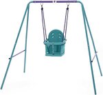 Portique bleu en métal - 2 en 1 avec sièges