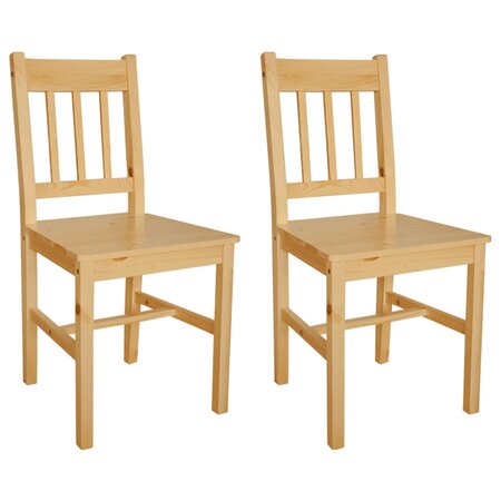 vidaXL Chaises à manger lot de 2 bois de pin