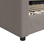 vidaXL Lit de repos taupe 90x200 cm tissu