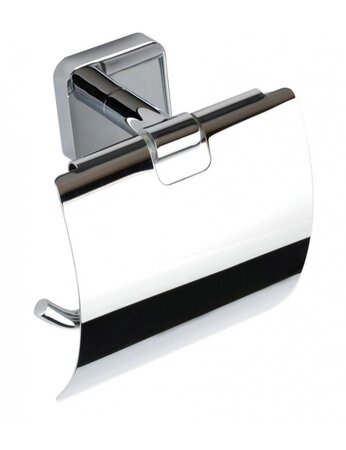 Dérouleur papier toilette TASI en laiton chromé 13 cm avec ou sans couvercle