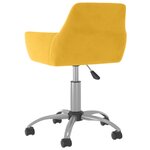 vidaXL Chaises pivotantes à manger lot de 2 Jaune Velours
