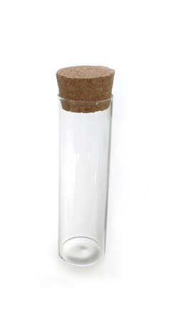 Tube verre 10 5 cm avec bouchon liège