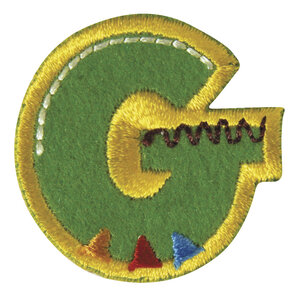 Écusson brodé thermocollant Lettre G 3 cm