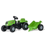 Tracteur a Pedales + Remorque rollyKid-X Vert
