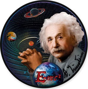 Pièce de monnaie en Argent 2 Dollars g 31.1 (1 oz) Millésime 2022 ALBERT EINSTEIN