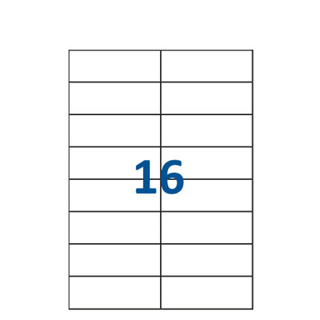 Lot de 3000 planches étiquettes autocollantes blanches sur feuille a4 : 105 x 33 8 mm (16 étiquettes)