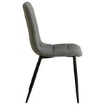 Chaise Salle à Manger Gris Chiné Design Moderne