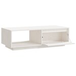 vidaXL Table basse Blanc 110x50x33 5 cm Bois de pin massif