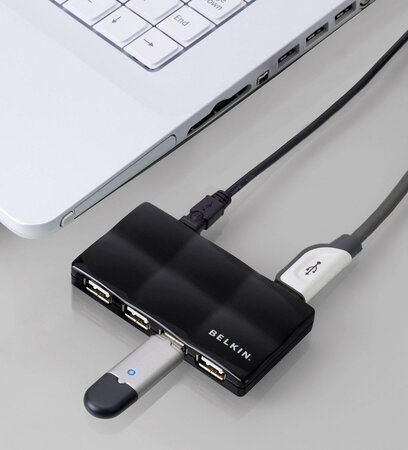 Belkin hub usb 7 ports alimente noir