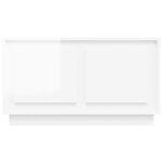 vidaXL Meuble TV blanc brillant 80x35x45 cm bois d'ingénierie