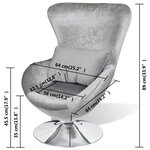 vidaXL Fauteuil en forme d’œuf Argenté