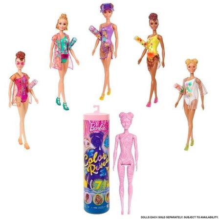 Barbie color reveal poupée surprise barbie été (modele aléatoire)