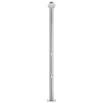 vidaXL Douche de jardin avec base marron 220 cm Acier inoxydable