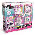 STYLE 4 EVER Mini Deco DIY - Lot de 4 mini-figurines a décorer et a personnaliser qui brillent dans le noir ! - OFG 177 - 6 ans et +