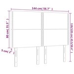 vidaXL Têtes de lit 4 Pièces Gris foncé 72x5x78/88 cm Velours