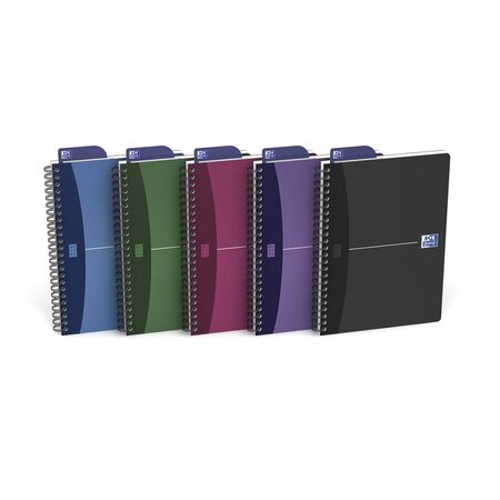 Carnet de bureau Urban Mix, A5, reliure à spirale double, 90 feuilles/180 pages, feuilles quadrillées 5 x 5 mm, 90 g/m², compatible SCRIBZEE® (paquet 5 unités)