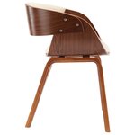 vidaXL Chaises à manger lot de 6 crème bois courbé et similicuir