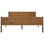 vidaXL Cadre de lit Bois de pin massif Marron miel 140x200 cm