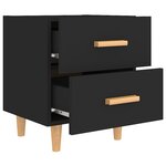 vidaXL Tables de chevet 2 Pièces Noir 40x35x47 5 cm