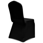 vidaXL Housses élastiques de chaise Noir 18 Pièces
