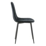 Venture Home Chaises à manger lot de 2 Polar velours points noir