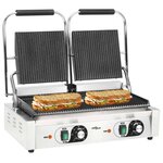 vidaXL Gril de panini à double rainure 3600 W 57x30 5x20 cm