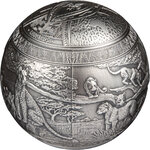 Monnaie en argent 1000 francs g 1000 (1 kg) millésime 2023 big five spherical big five leopards