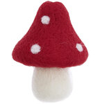Champignon en feutrine 6 x 9 cm