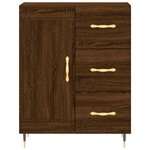 vidaXL Buffet haut Chêne marron 69 5x34x180 cm Bois d'ingénierie