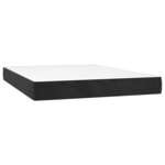 vidaXL Lit à sommier tapissier avec matelas Noir 140x200 cm Velours
