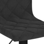 vidaXL Tabourets de bar 2 Pièces Noir Velours