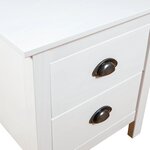vidaXL Table de chevet Hill Blanc 46x35x49 5 cm Bois de pin solide