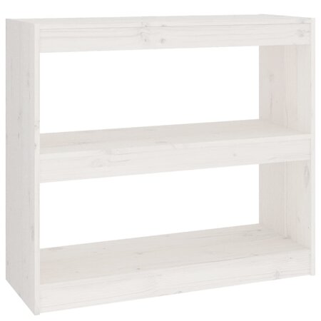 vidaXL Bibliothèque/Séparateur de pièce Blanc 80x30x71 5 cm Pin solide