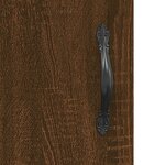 vidaXL Buffet haut Chêne marron 34 5x34x180 cm Bois d'ingénierie