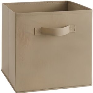 COMPO Boîte de rangement/tiroir pour meuble en tissu  - 27x27x28 cm - Beige lin