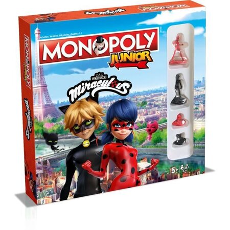 MONOPOLY JUNIOR - Miraculous Ladybug - Jeu de société - Version française