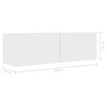 vidaXL Meuble TV Blanc 100x30x30 cm Aggloméré