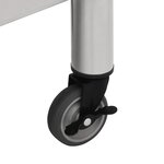Vidaxl table de travail de cuisine avec roues 60x60x85 cm inox