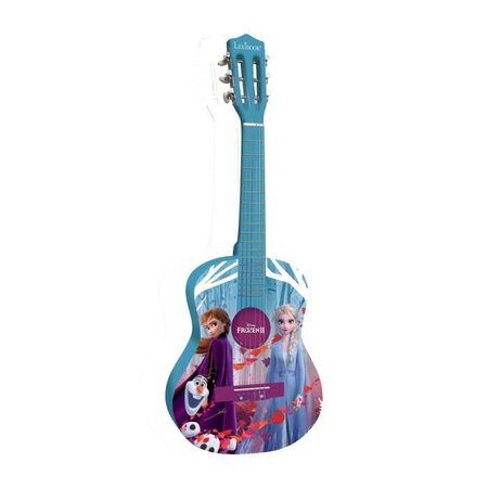 LA REINE DES NEIGES Guitare acoustique enfant 78 cm en bois LEXIBOOK - médiator et sangle inclus