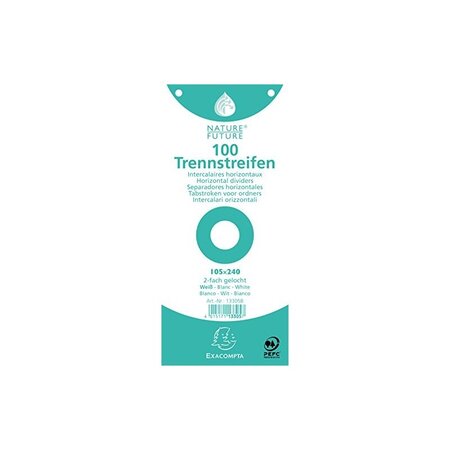 EXACOMPTA Intercalaires Premium, 105 x 240 mm, blanc
