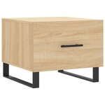 vidaXL Table basse Chêne sonoma 50x50x40 cm Bois d'ingénierie