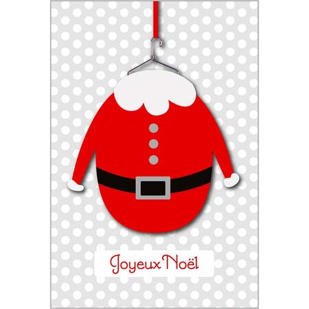 Carte de voeux costume de père noël - draeger paris